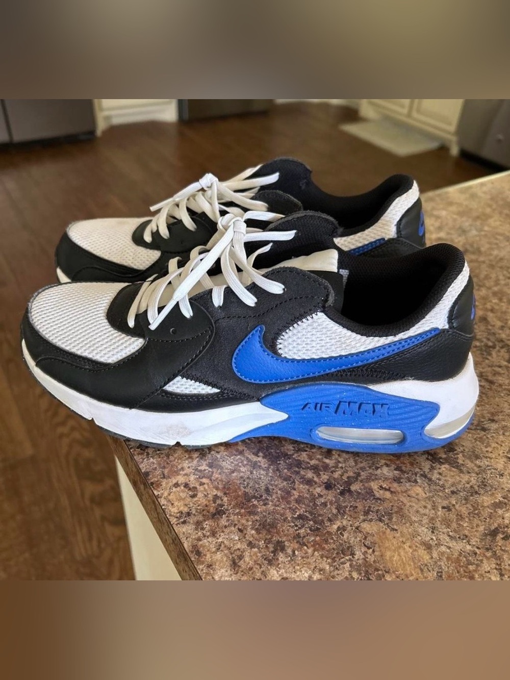 Nike Men’s Air Max Running Shoes - White, Black & Blue